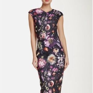 Ted Baker London Raisie Floral Sheath Midi Dress
